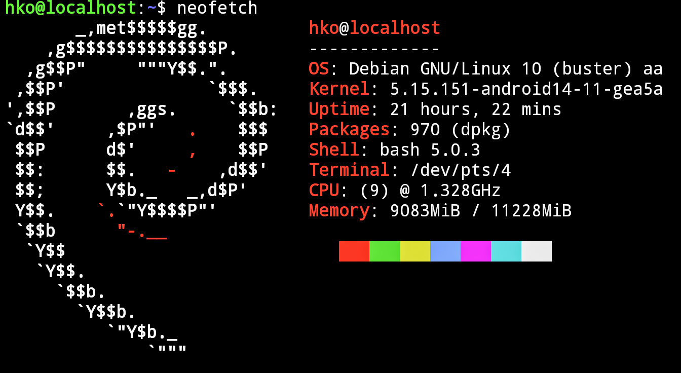 hko@localhost:~$ neofetch